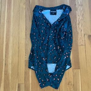 Silk leopard button down shirt